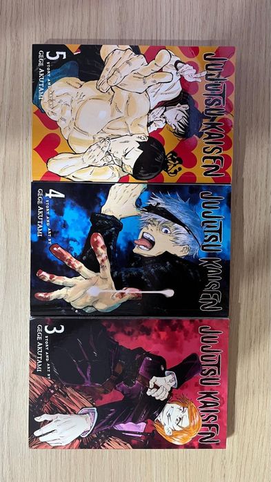 Vând cărți manga Jujutsu Kaisen (vol. 0–14) – stare foarte bună
