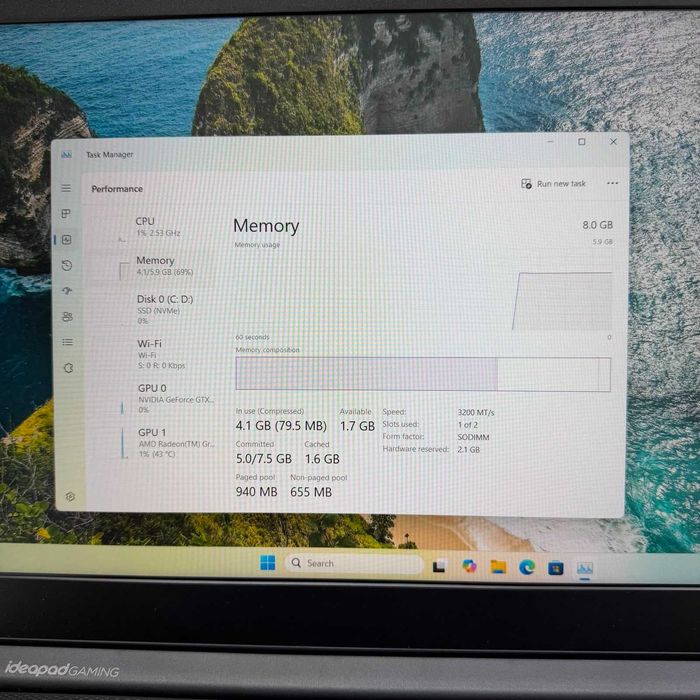 Lenovo IdeaPad Gaming 3 Ryzen 5 5600H GTX 1650 Zeus Amanet Vitan 7637