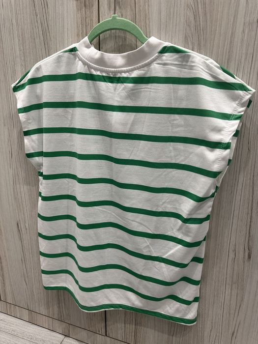 Тениска в зелено и бяло