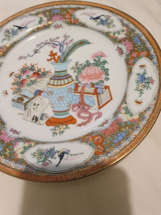 Farfurie plata china 1900 poleita cu Aur