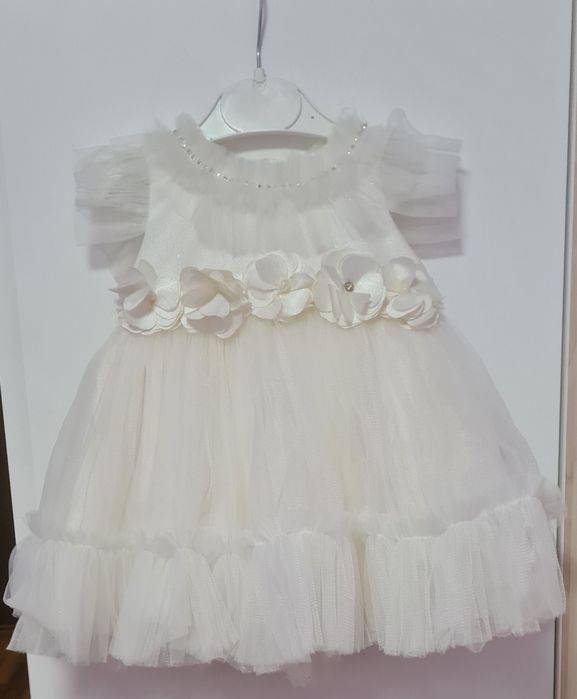 Бяла рокля размер 80