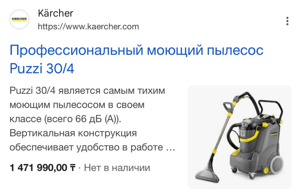 Химчистка Karcher Puzzi 30/4