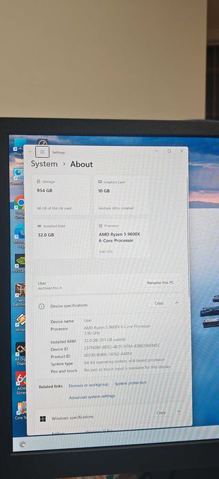 ТОП Геймърско PC Ryzen 5 9600X/32Gb/1TB SSD/Asus TUF 3070TI/Гаранция