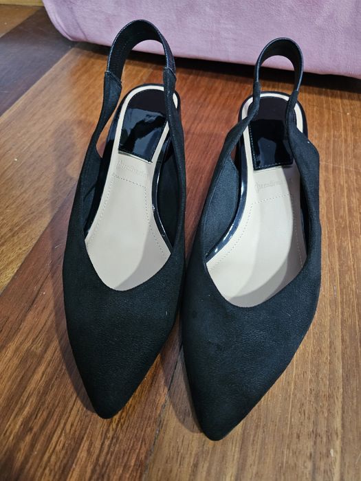 Pantofi negri masura 39 Stradivarius toc 6 cm