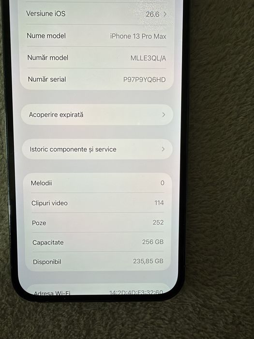 Vand iphone 13 pro max 256 GB
