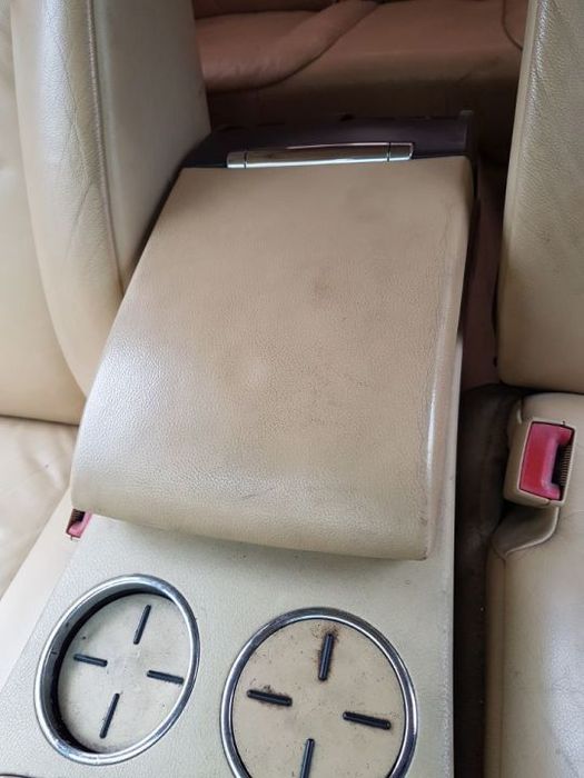 Cotiera Piele Crem cu Butoane Incalzire Bancheta VW Phaeton 2002 - 2010