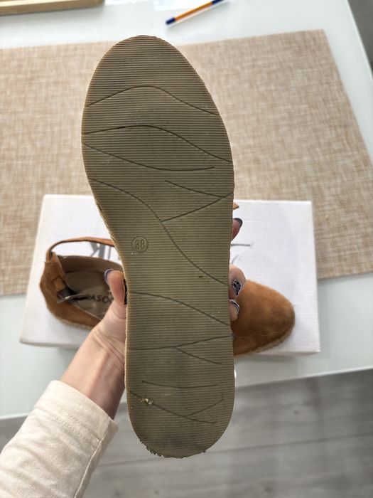 Сандали дамски еспадрили естествена кожа