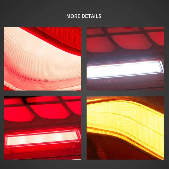 Set Stopuri LED BMW Seria 5 F10 2011-2017, Model GTS OLED CS, Rosu