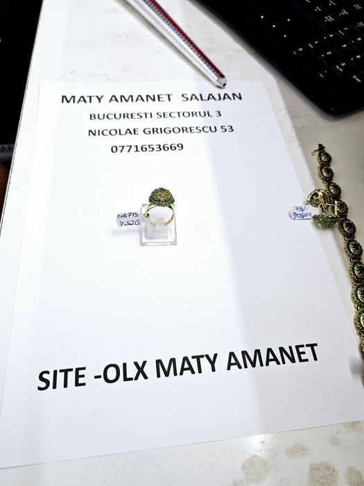 Vand inel dama din aur 14 k 7.52 g cod 713