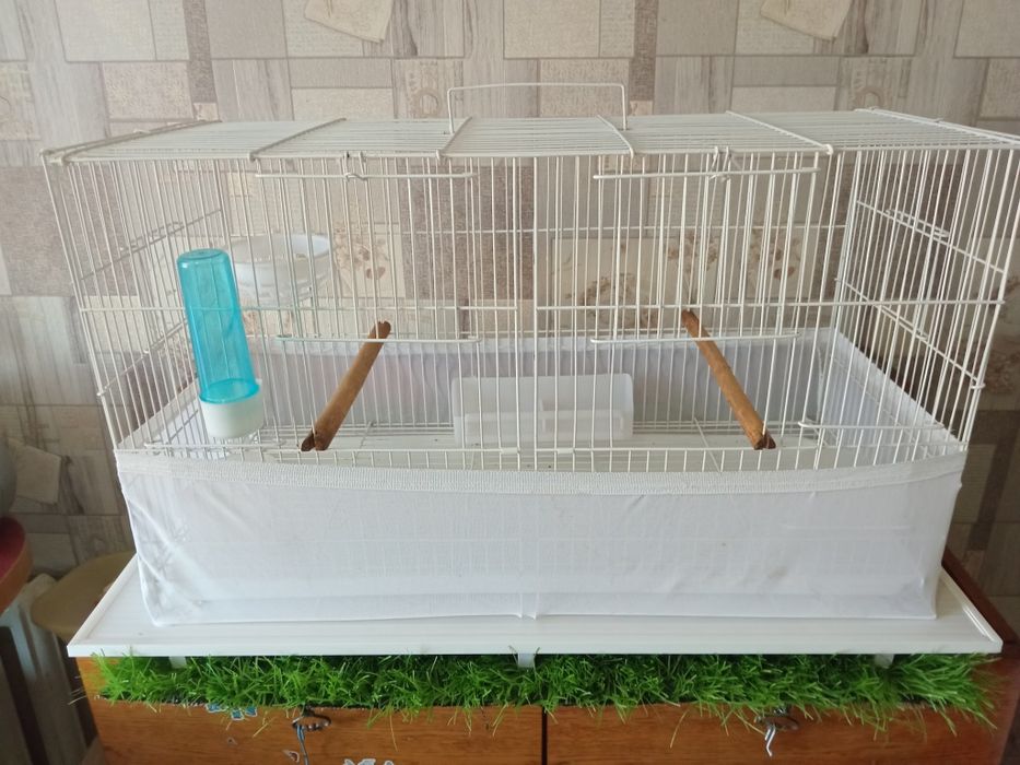 Большая клетка для птиц.