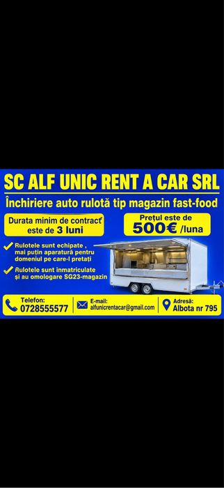 Inchiriez rulota pentru orice tip de afacere