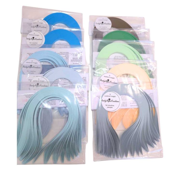Hartie quilling 10 pachete - set pentru creare flori din hartie