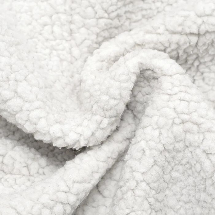 NOU Fotoliu plush, alb, picioare aurii