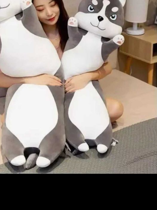 Мягкая Игрушка Подушка Большая Батон Собака 90см - ПОДАРКА