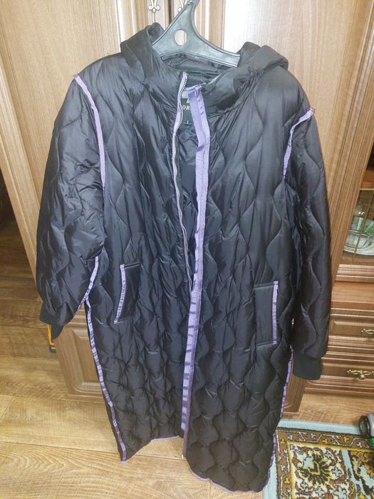 Длинный пуховик весна-осень