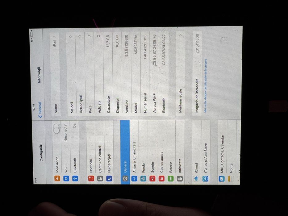 Tableta appel impecabila