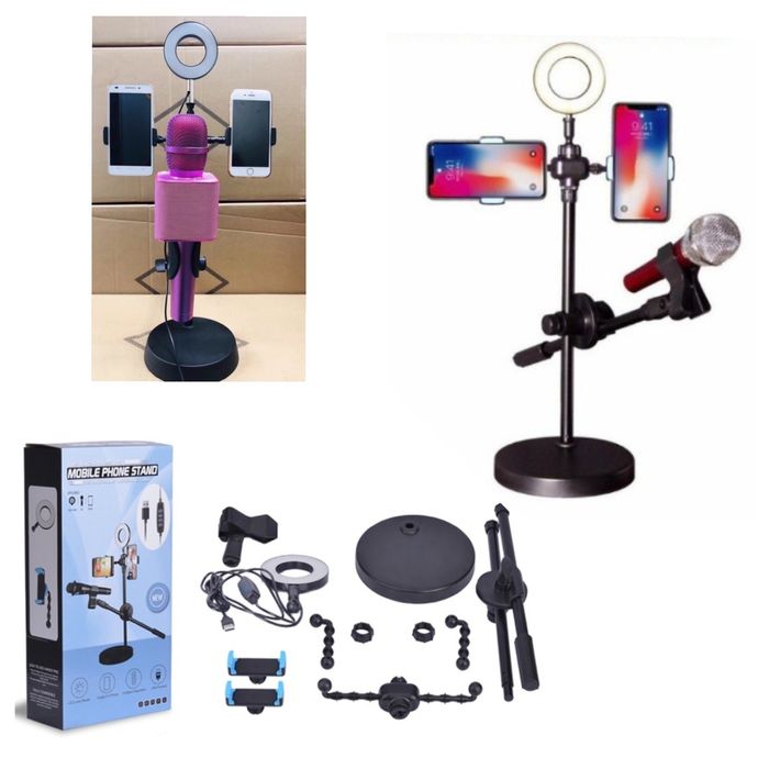 Держатель для микрофона с поп фильтром крепление сотового пантограф