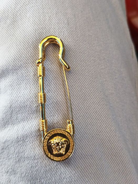 Versace Safety Pin Brooch