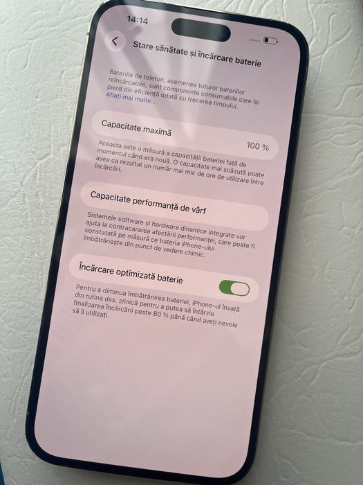 iPhone 14 Pro Max Gold 128Gb - 100% Baterie
