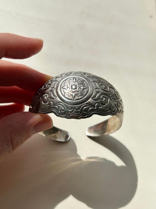 Серебряный казахский браслет