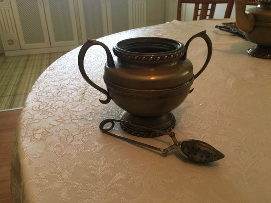 Антиквариат сервиз металл 19 век