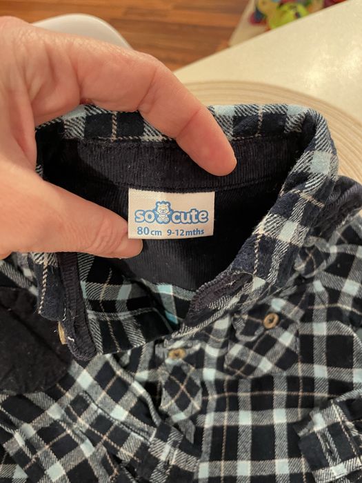 Blugi Next și cămăși pentru băiețel (Primark, Cool club, SoCute) de 9–12 luni (80 cm) (set: 3 cămăși + 1 pereche de blugi)