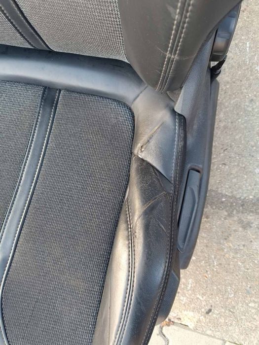 Полу кожен салон за Пежо/Peugeot3008/черен /ръчен/подгрев/