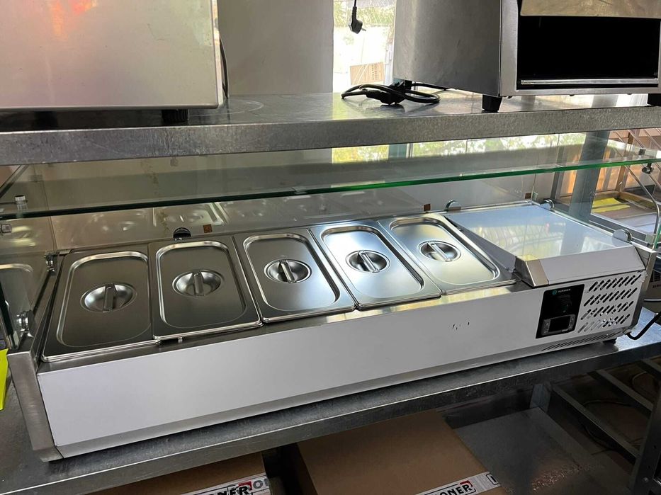 витрина-холодильник для кафе и фаст-фуда  настольная  1200х395х435