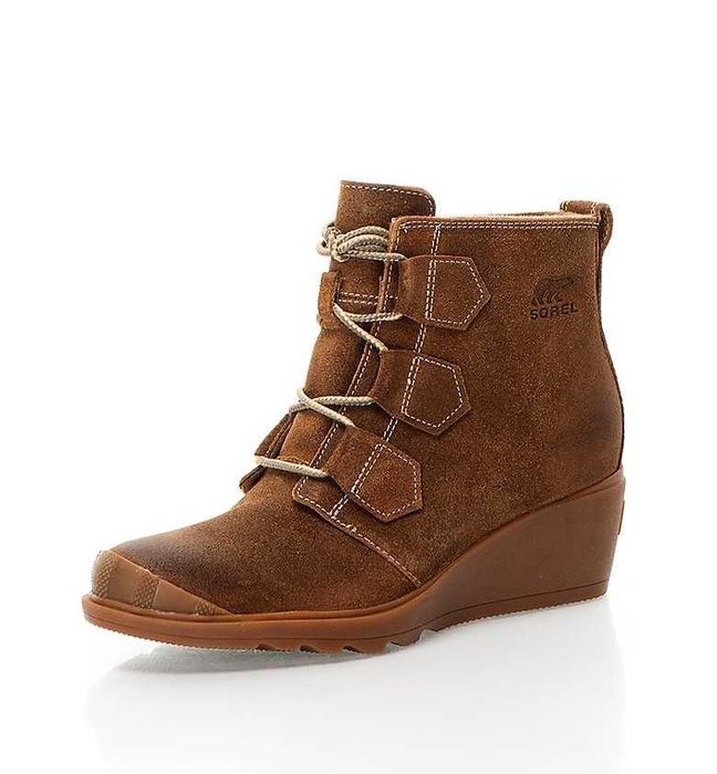 %ПРОМО%до 30.10!SOREL® № 36/37 – Дамски боти ест. велур с скосена плат