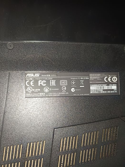 Laptop Asus Rog gaming plus tastatura SI mouse inclus