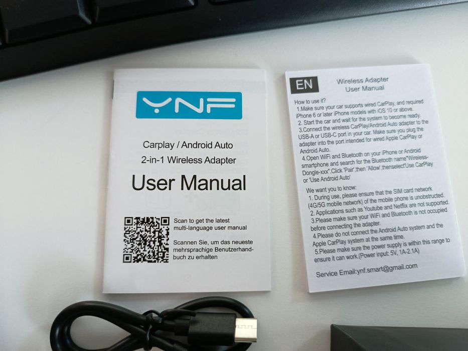 Wireless CarPlay/android Auti adapter