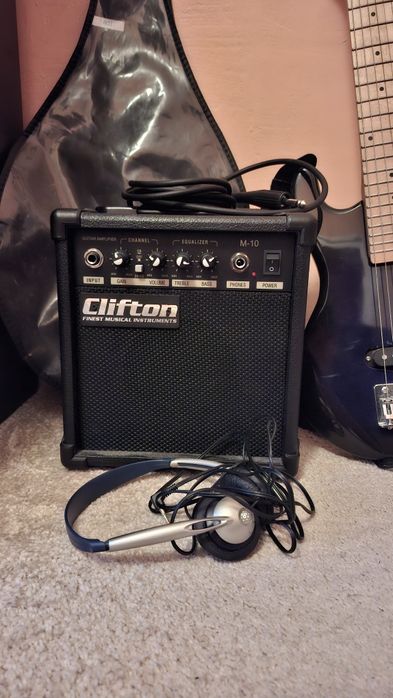 Китари електрическа детска с кубе + акустична.