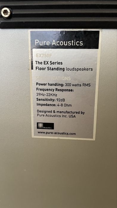 Тонколони Pure Acoustics EX750F