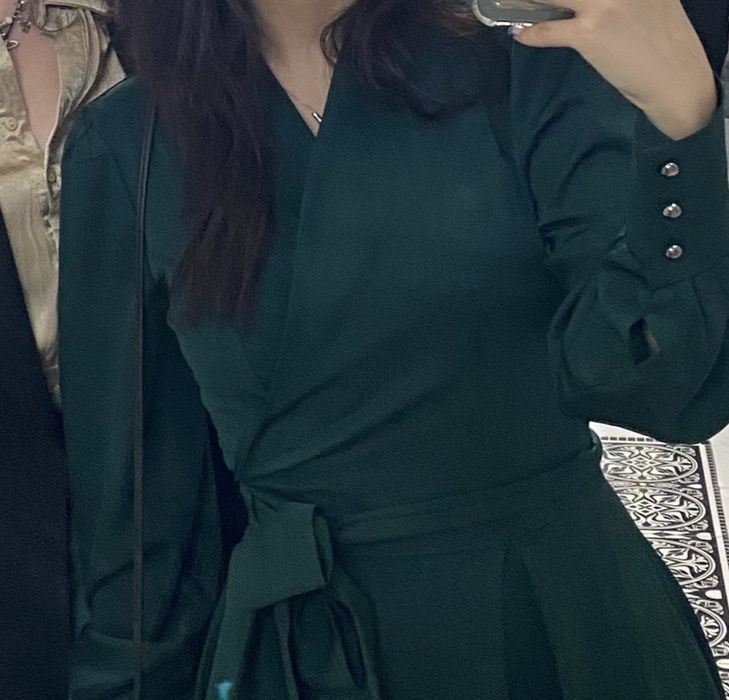 Платье, длинное на запах