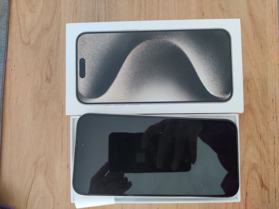 Iphone 15 pro max, 256 GB, Natural Titanium, stare Excelenta