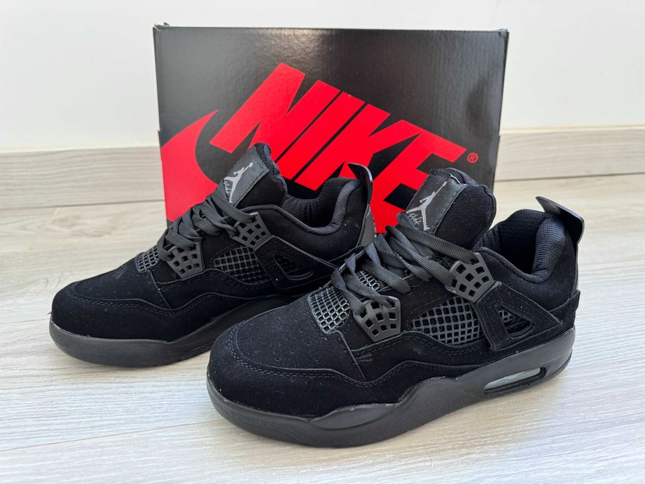 Adidasi AIR JORDAN 4 Black Cat - Produs Nou NIKE - Full Box