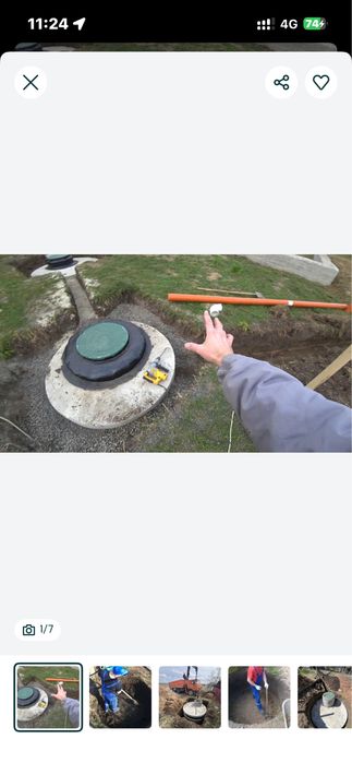 Септик туалет траншей копка