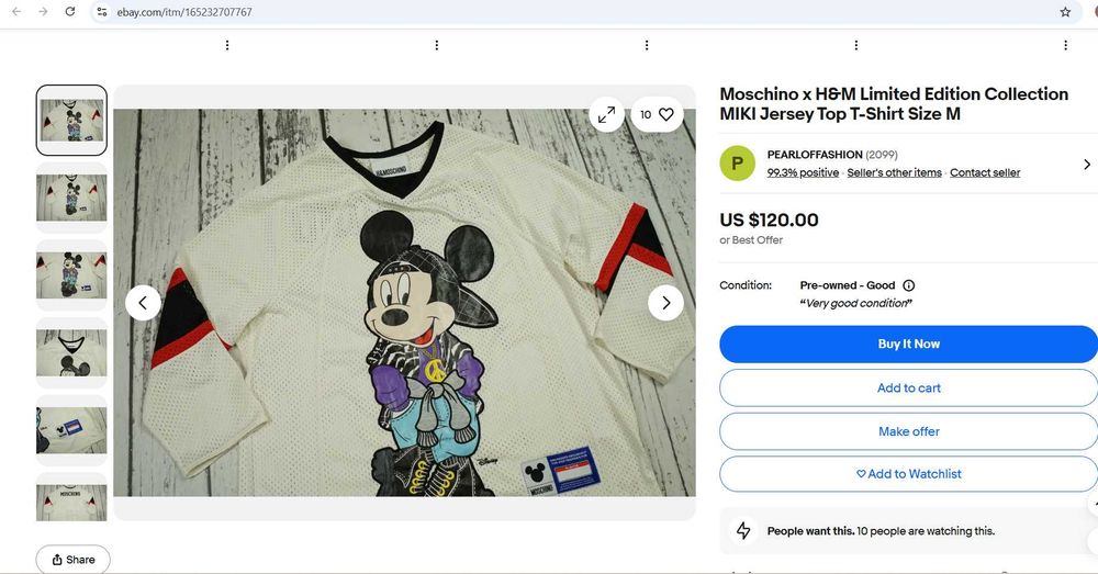 блуза h&m moschino disney туника фанела худи рокля дамска оригинална M