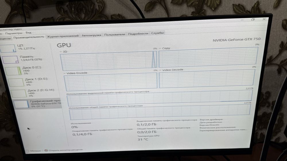 Комютер Gtx 750 в хорошем состяние