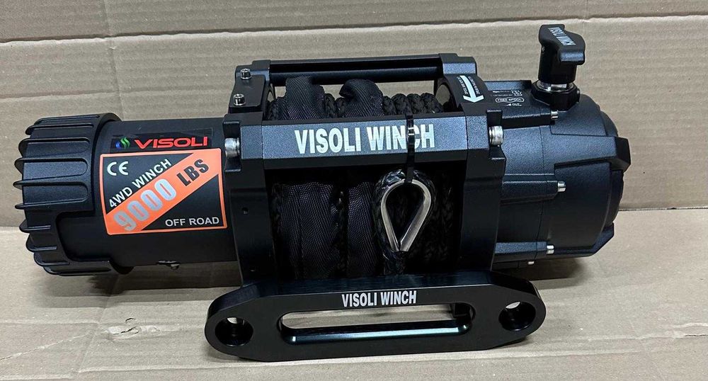 Troliu auto Visoli electric 9000lbs/4090kg sufa sintetica