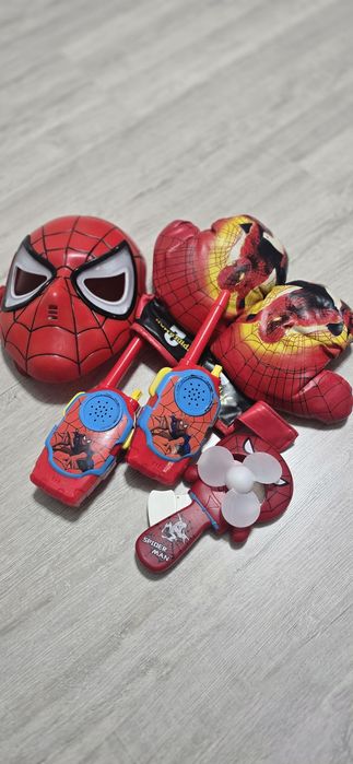 Игрушки человек паук-маска, перчатки рация, вентилятор