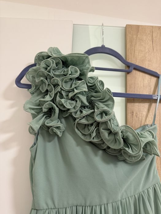 Официална дълга рокля, цвят Мента ХС