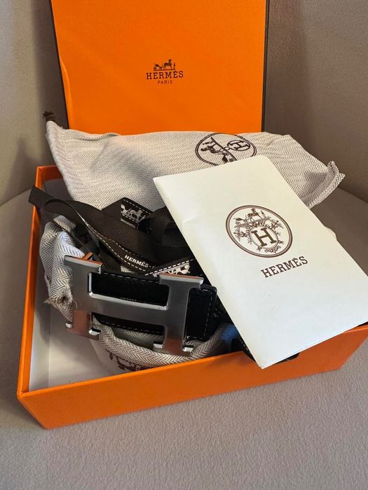 Hermes-Чисто нов мъжки автентичен колан 120 см