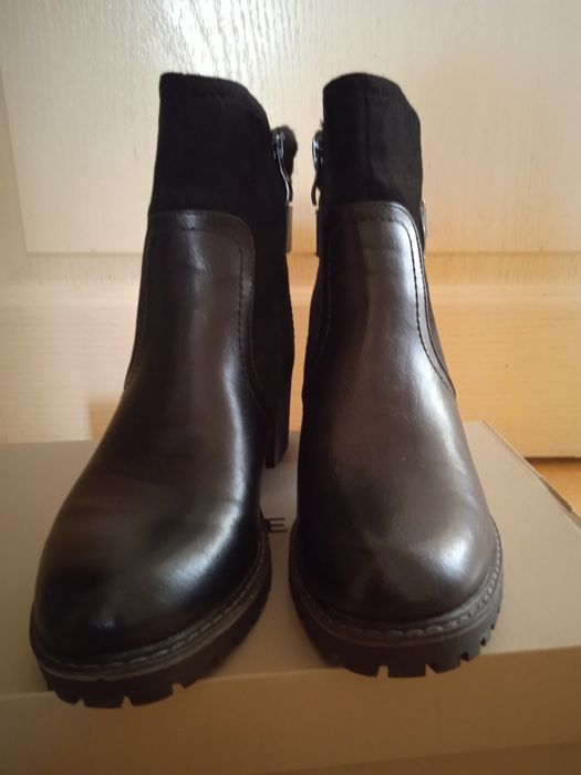 Дамски боти - кожа и велур