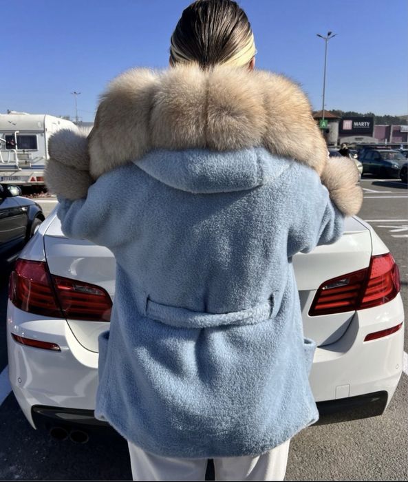 Blana naturala vulpe alpaca alcantara zara