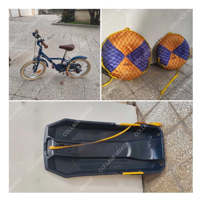 Детски велосипед Btwin до 6 години + Зимни шейни (Отлично състояние)