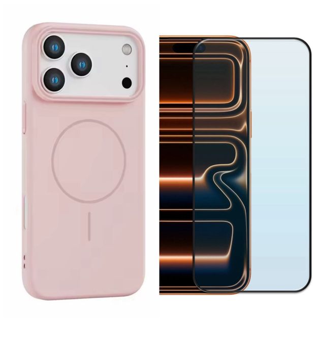 Husa Magsafe Armour + Folie Sticla  D/6D/Privacy Iphone 17 PRO MAX AIR