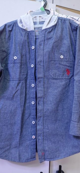 Рубашка U.S. POLO БУ в идеальном состоянии на 8 лет