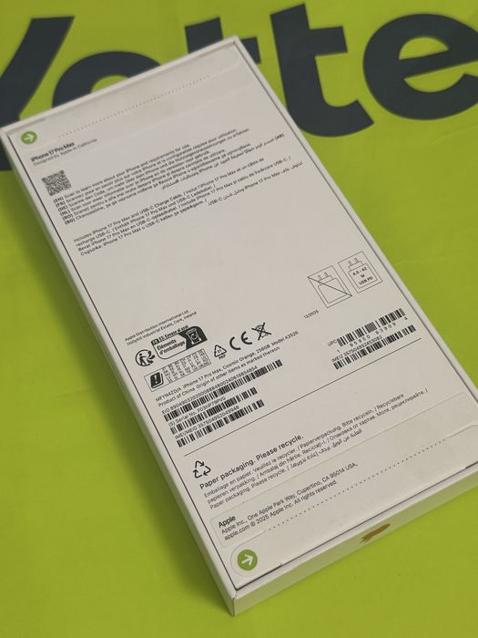 ***ЗАПЕЧАТАН 256GB iPhone 17 Pro Max Yettel Гаранция 2028 CosmicOrange