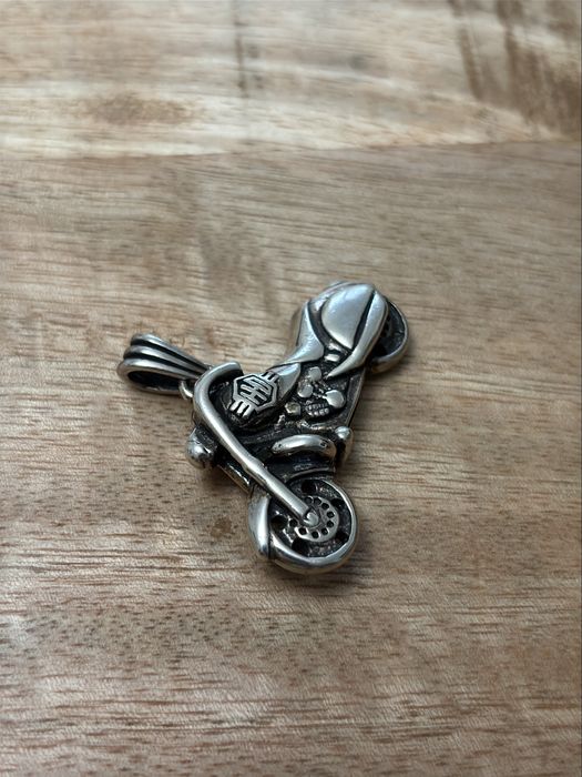 Pandant argint motocicleta